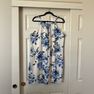 Iz Byer Blue Floral Midi Dress